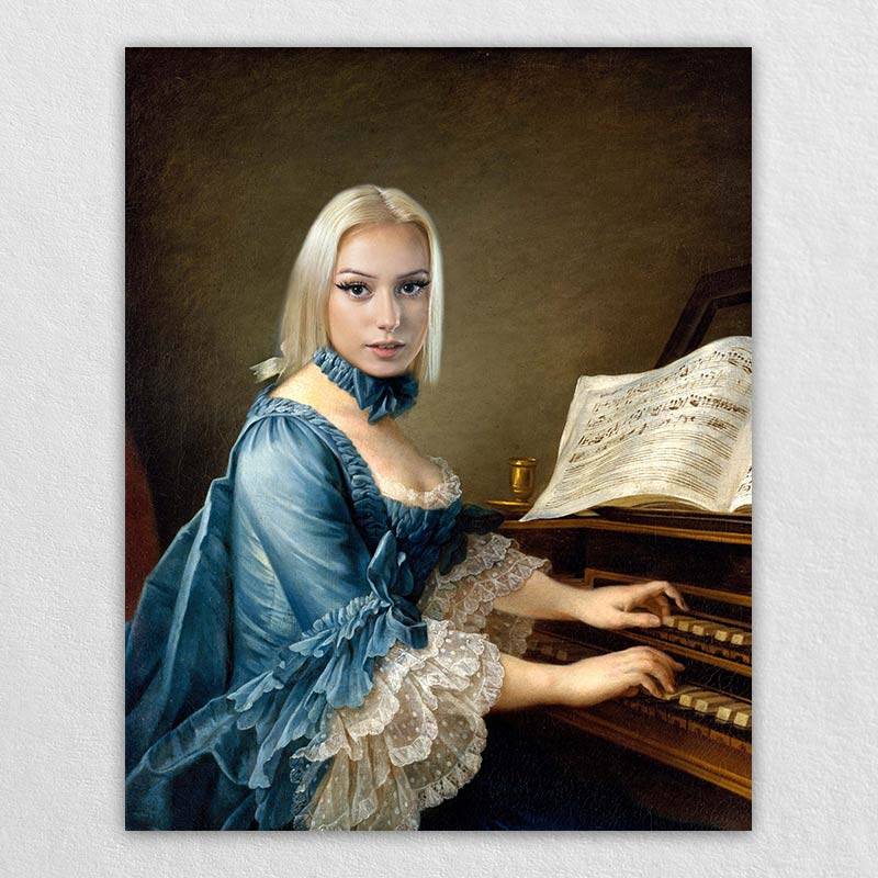 Noblewoman and her Piano Wall Art
