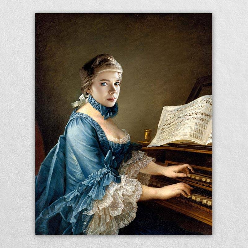 Noblewoman and her Piano Wall Art