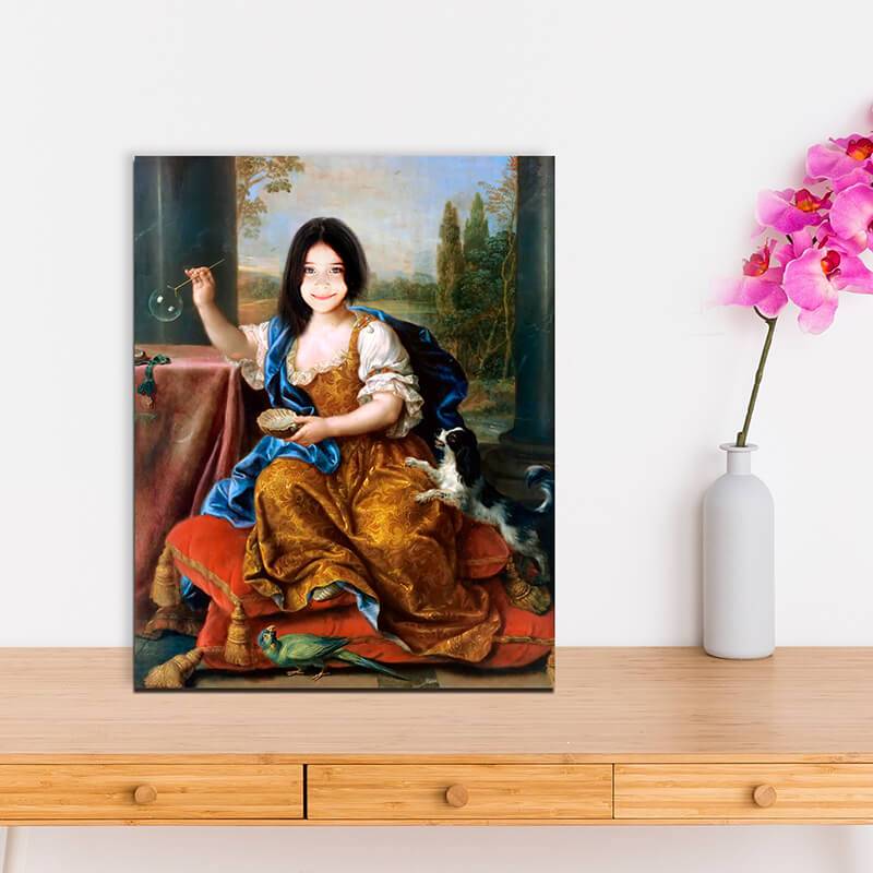 Design Your Own Canvas Renaissance Outdoor Girl Portrait