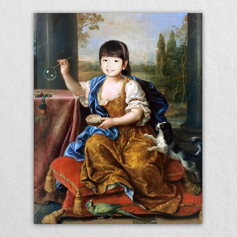 Design Your Own Canvas Renaissance Outdoor Girl Portrait