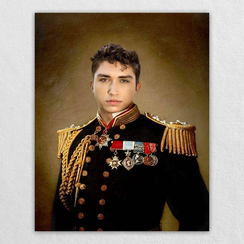 Custom Admiral General Officer Portrait Royal Portraits for Men