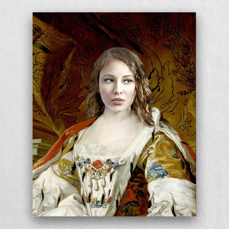 Personalized  Renaissance Queen Portrait for Her [Royal Portraits]