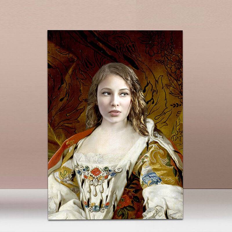 Personalized  Renaissance Queen Portrait for Her [Royal Portraits]