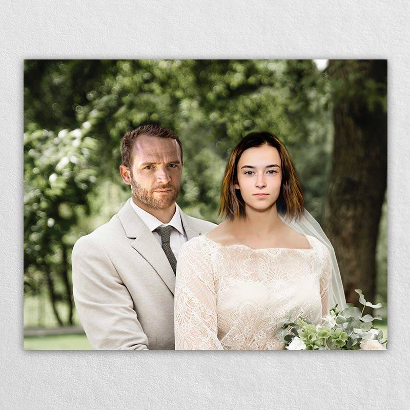 Customized Wedding Couple Portrait| Modern Marriage Couple Portrait - Omgportrait