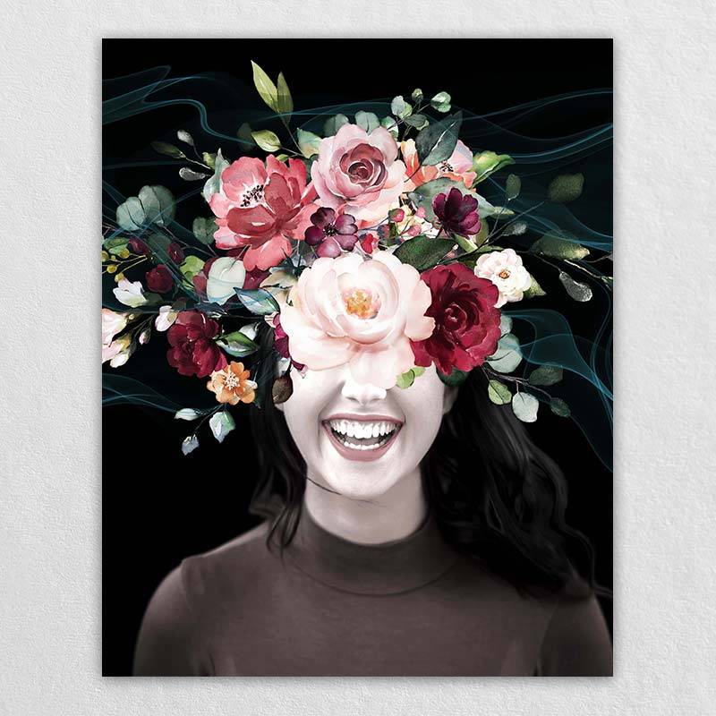Photography Art Print | Flower Fashion Women Portrait Photography