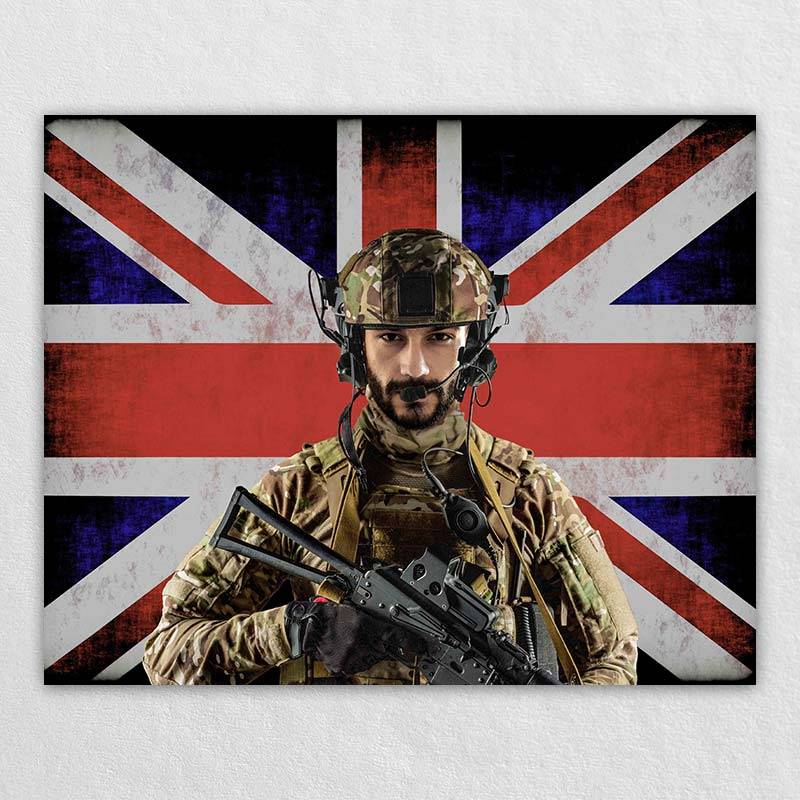 United Kingdom Special Forces Wall Art | Omgportrait Personalized Canvas Art