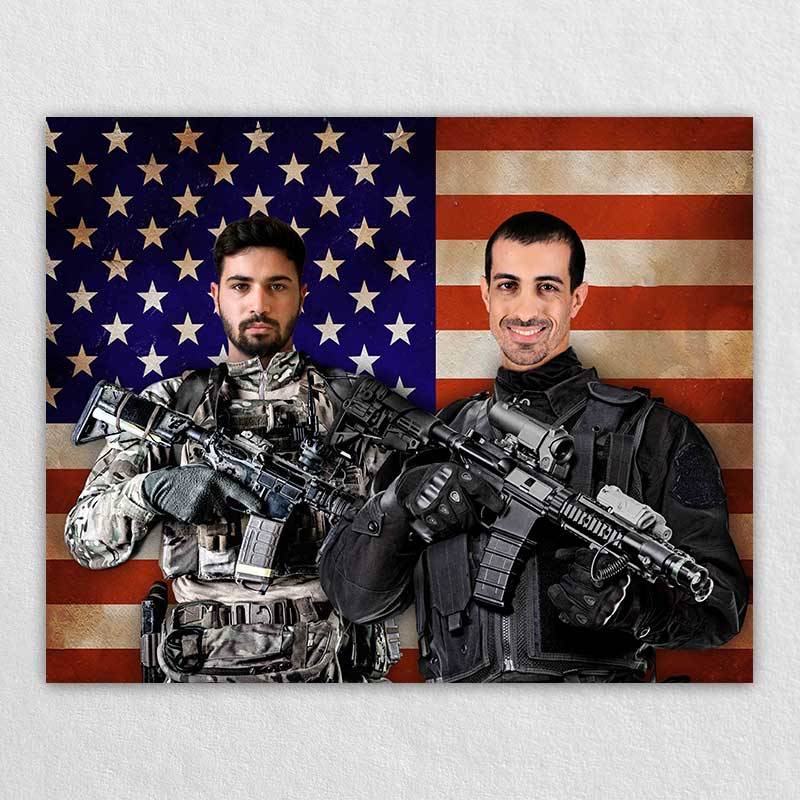 Create Canvas Prints | US Navy SEAL Duo Portrait