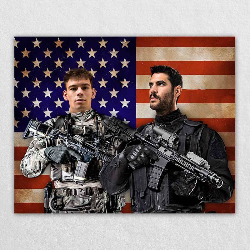 Create Canvas Prints | US Navy SEAL Duo Portrait