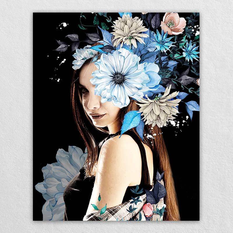 Omgportrait Photo to Canvas Art | Woman Flower Wall Art Decor Not to be Missed