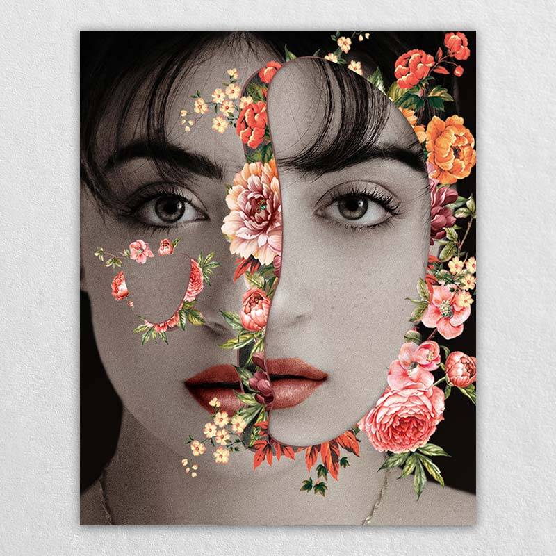 Modern Floral Canvas Art | Turn Your Photo into a Flower Painting - omgportrait