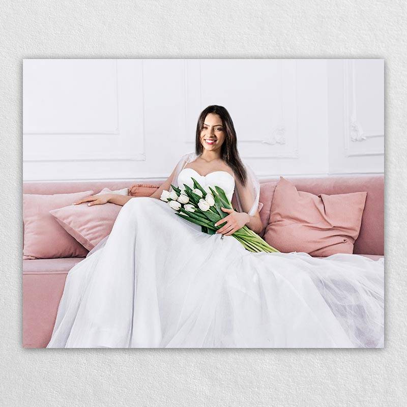 Omgportrait Custom Size Canvas Prints | Indoor Personalized Bridal Portrait