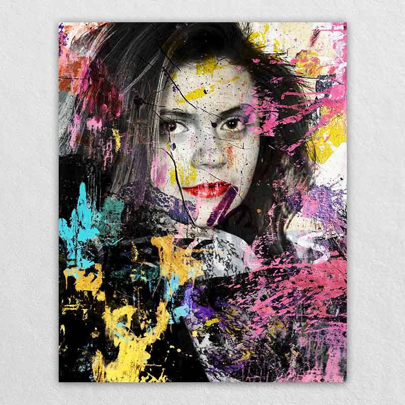 Making Your Own Canvas Prints by Graffiti style portrait