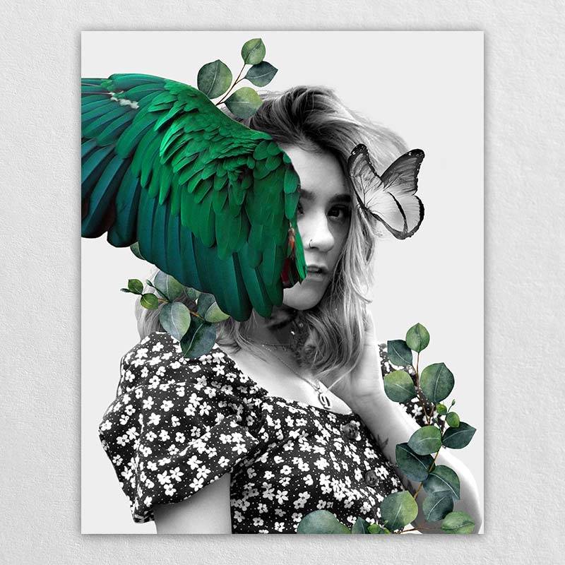 My Photo on Canvas Omgportrait Green floral wall art