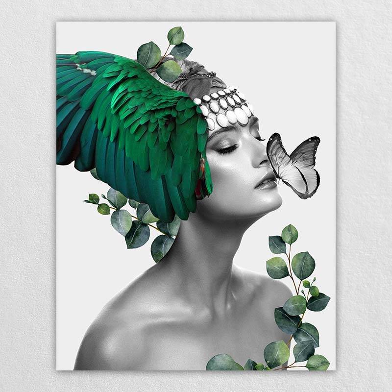 My Photo on Canvas Omgportrait Green floral wall art