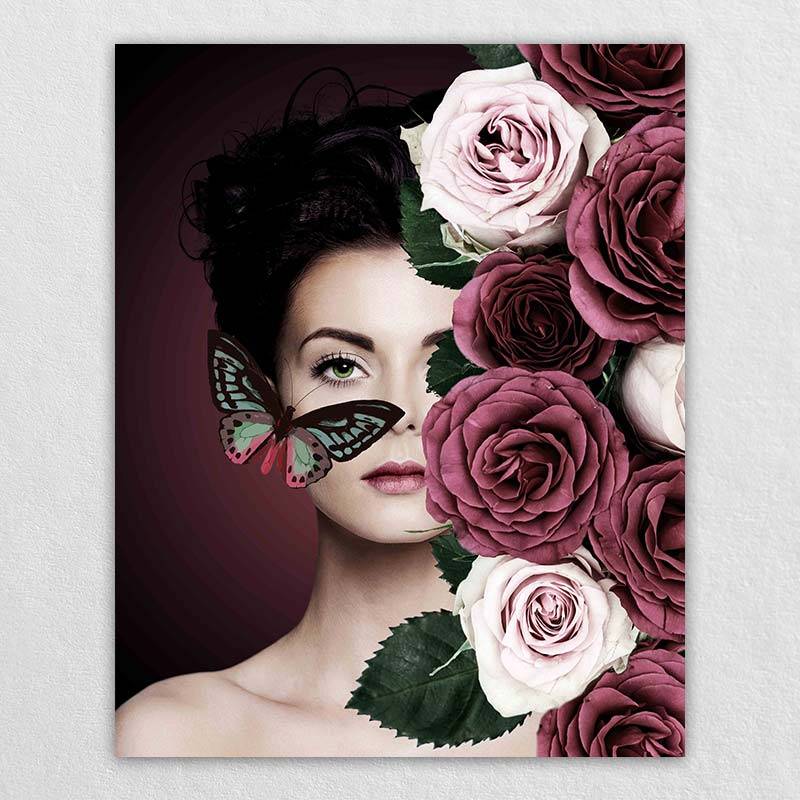 Turning Photos into Canvas Prints|Personal Red Rose Wall Decor