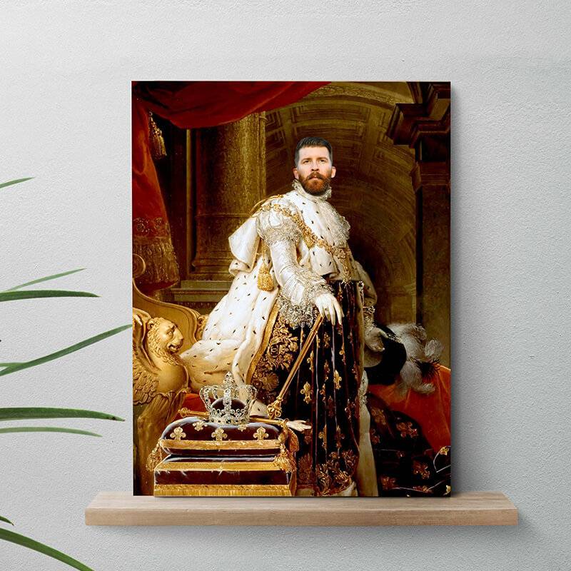France King in Sacred Custom Portrait Painting