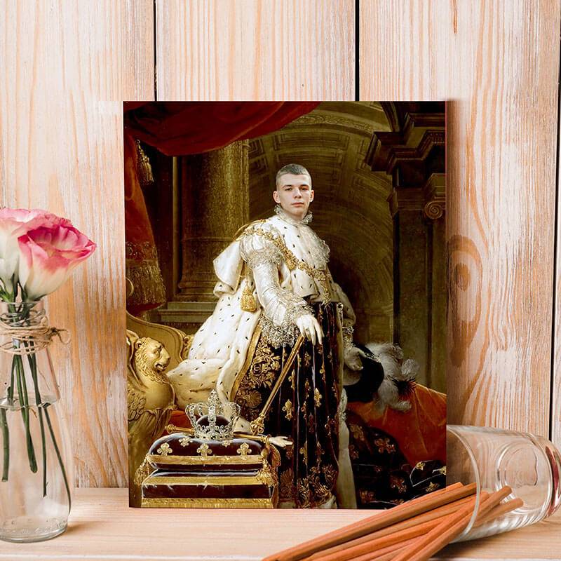 France King in Sacred Custom Portrait Painting