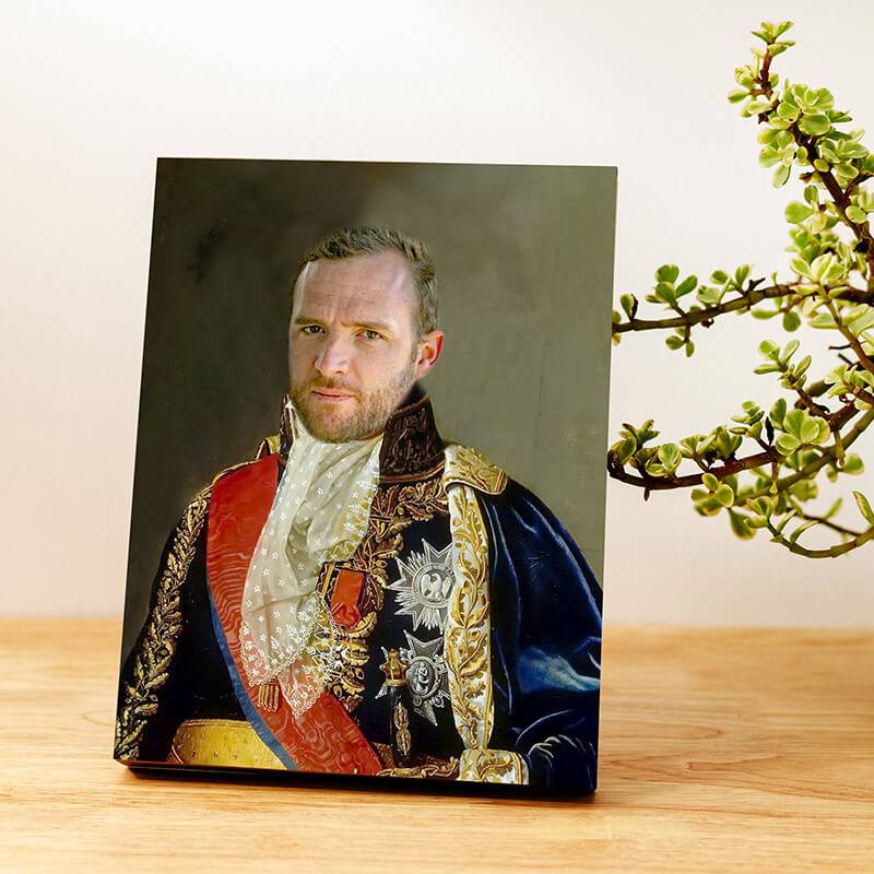 British Kings Portrait Self Portrait on Canvas