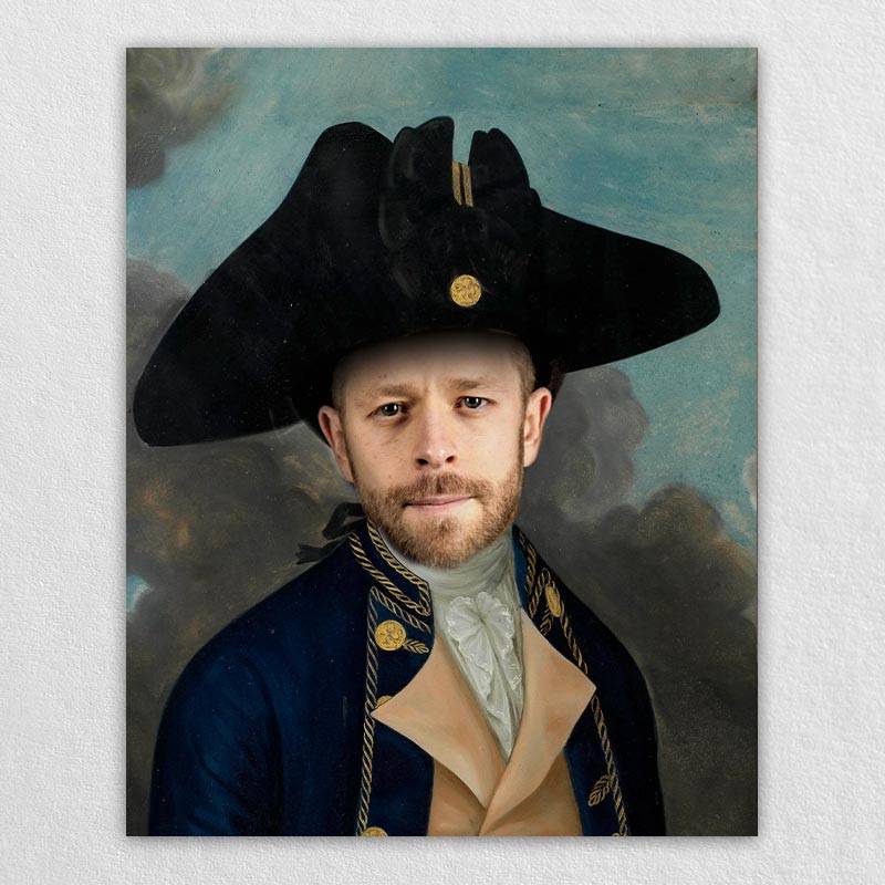 Royal Navy Officer Renaissance Style Portrait