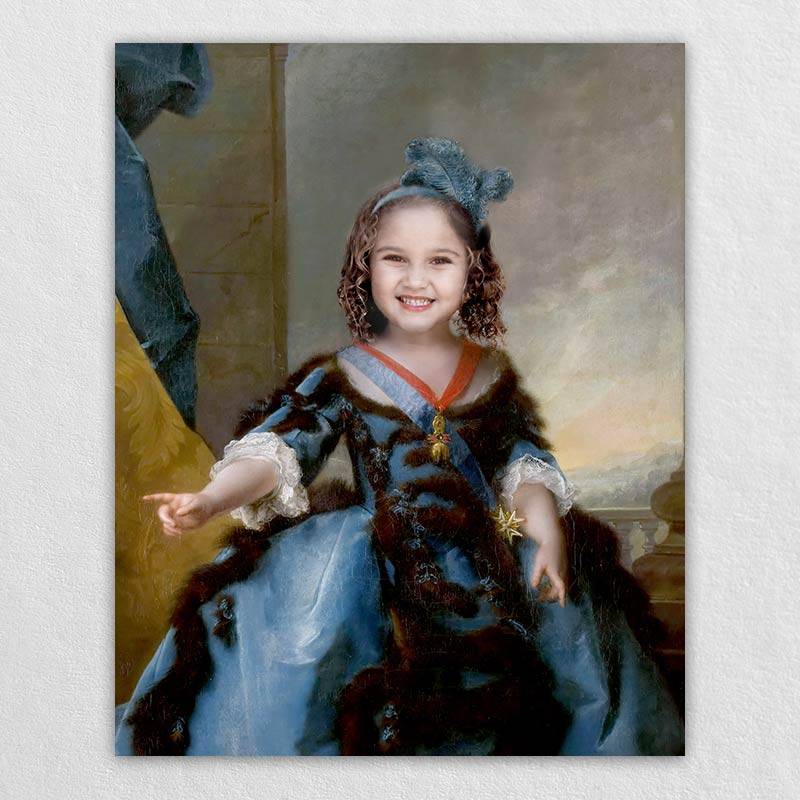 Portrait of Little Girl Aristocrat Noble Painting