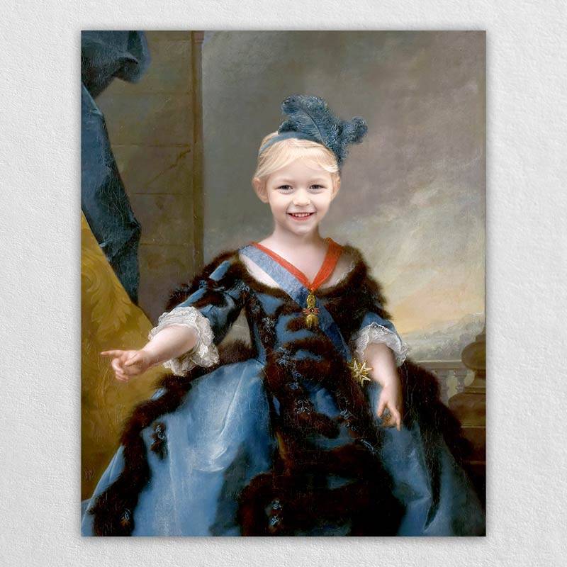 Portrait of Little Girl Aristocrat Noble Painting
