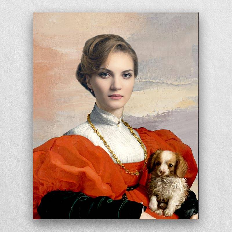 Pet and Owner Portraits Renaissance Noblewoman Portraits