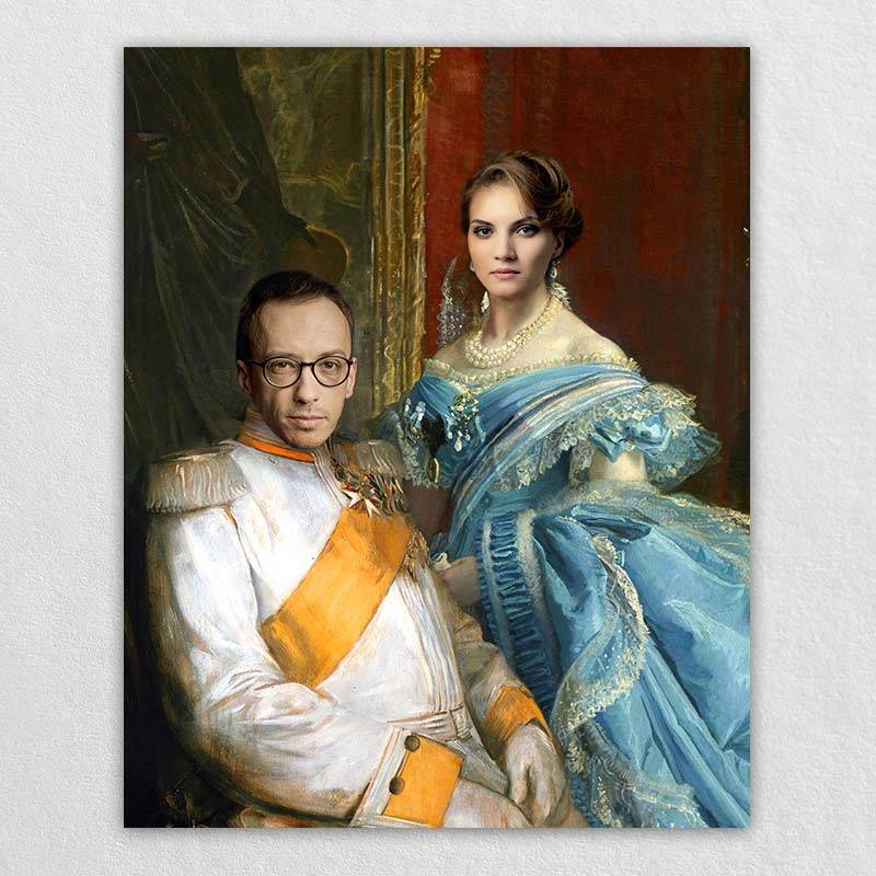 Personalized Couple Wall Art: A Royal Tribute to Your Love