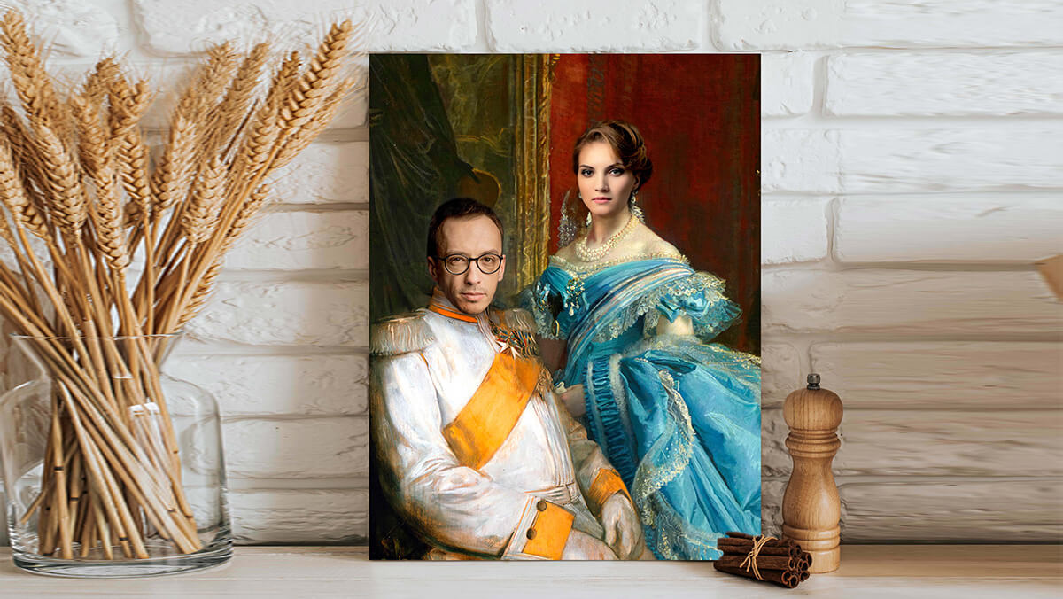royal painting couple images